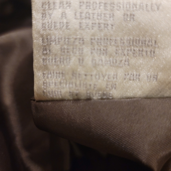 Lauren Taylor Brown Leather Coat women's size medium nwt - Picture 5 of 6